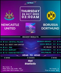 Newcastle United vs Borussia Dortmund