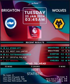 Brighton & Hove Albion vs Wolverhampton Wanderers